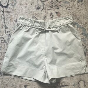 Lululemon Beige High Waist Shorts with Relaxed Fit and Tie Belt